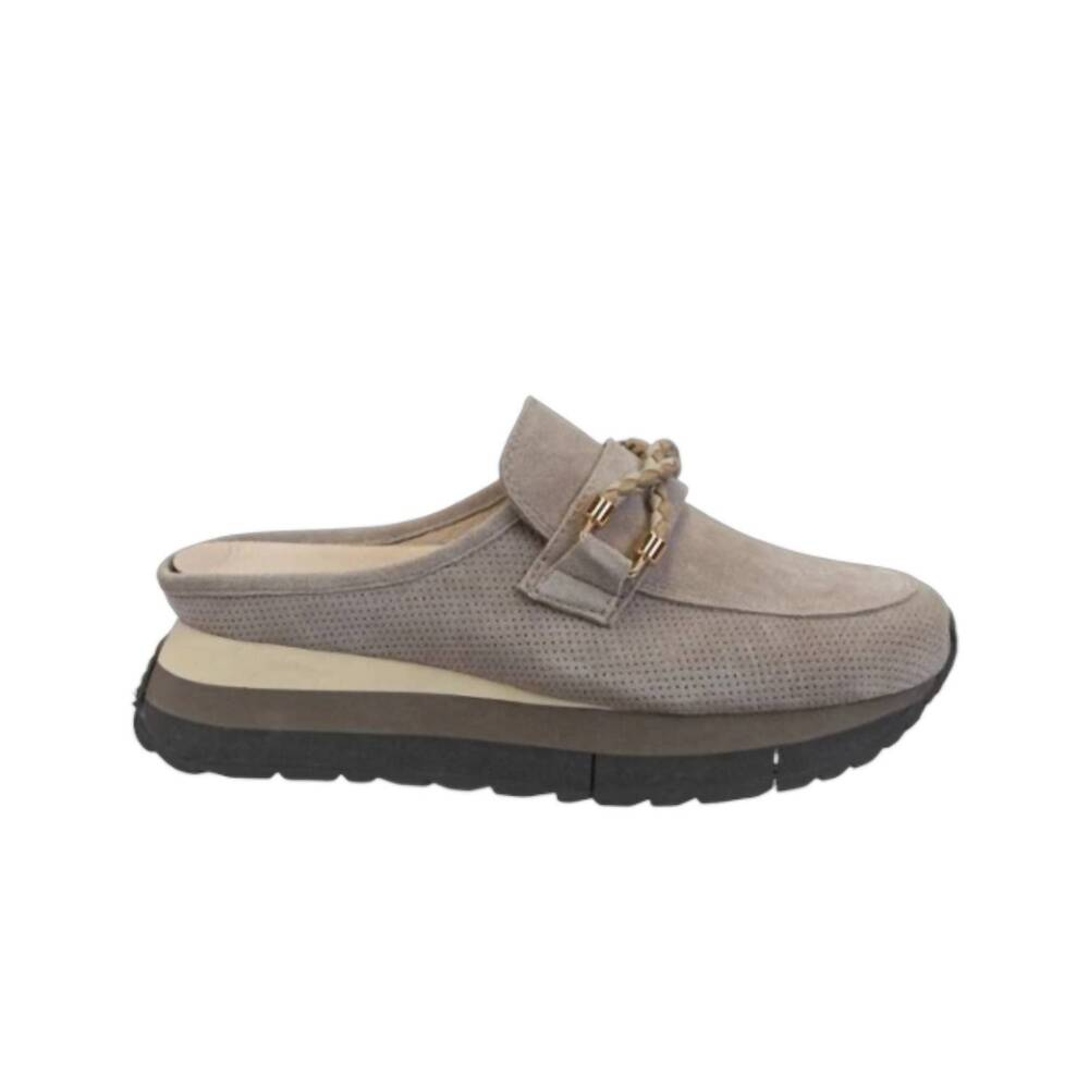 NEW NAKED FEET women's polo loafers in taupe